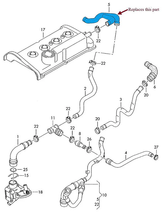 Creations Motorsport - Crankcase Breather Slang - VAG 1.8T AUM / AUQ - Image 5